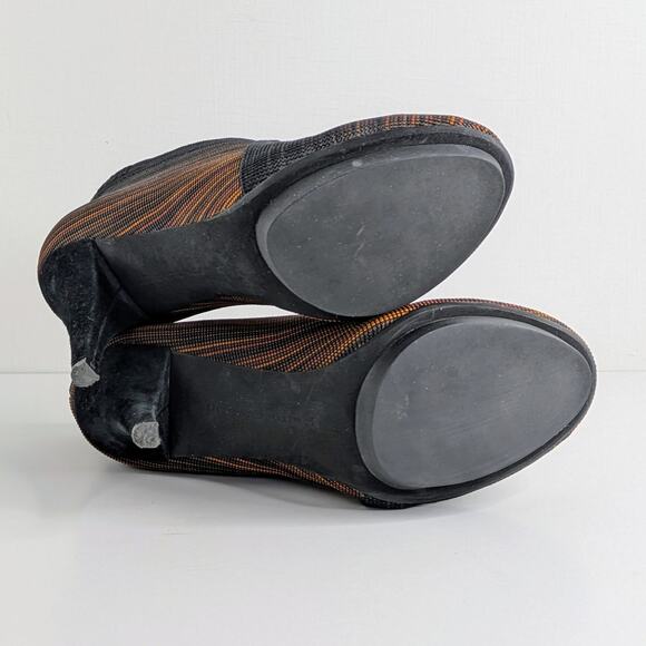 United Nude Hi Fold Heels 37 Black Brown Architectural Avant-Garde EUC - Picture 10 of 15